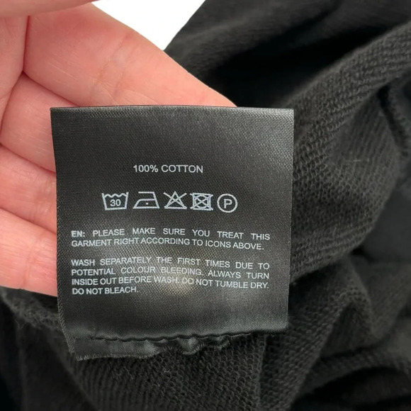 Adeptt Adira Skirt Asymmetric‎ Pencil Drawstring Midi Cotton Black Size Large - Picture 14 of 14